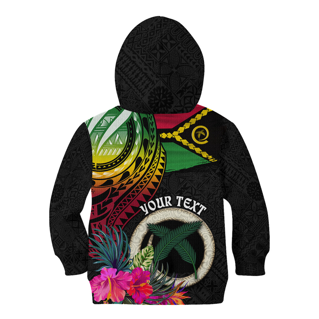 Personalised Vanuatu 44th Anniversary Kid Hoodie Boars Tusk Tugeta Yumi Selebretem Indipendens Dei LT03 - Polynesian Pride