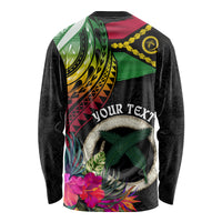 Personalised Vanuatu 44th Anniversary Long Sleeve Shirt Boars Tusk Tugeta Yumi Selebretem Indipendens Dei LT03 - Polynesian Pride