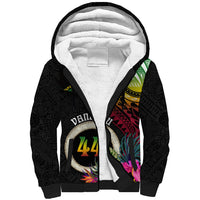Personalised Vanuatu 44th Anniversary Sherpa Hoodie Boars Tusk Tugeta Yumi Selebretem Indipendens Dei LT03 Unisex Black - Polynesian Pride