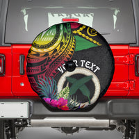 Personalised Vanuatu 44th Anniversary Spare Tire Cover Boars Tusk Tugeta Yumi Selebretem Indipendens Dei LT03 - Polynesian Pride