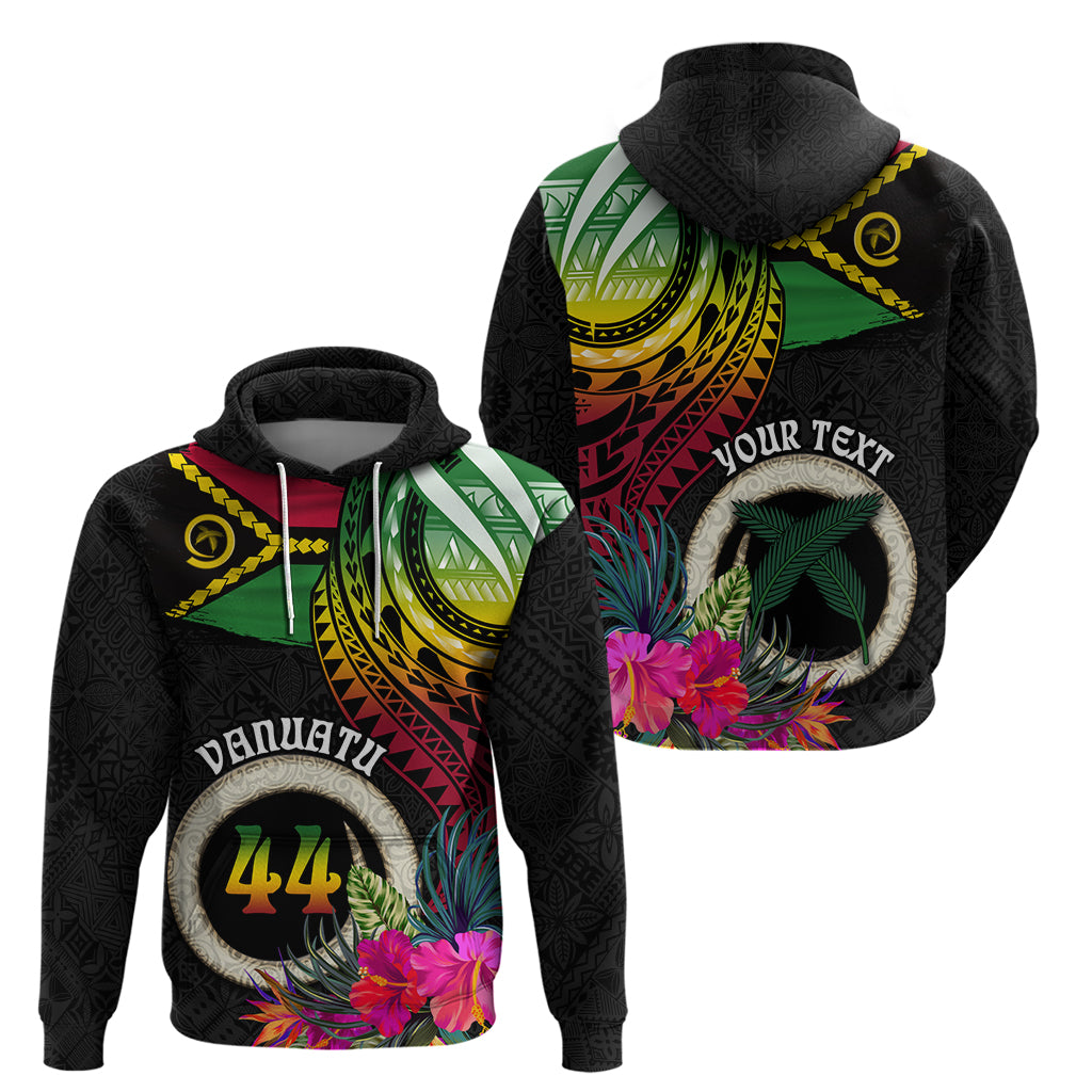 Personalised Vanuatu 44th Anniversary Zip Hoodie Boars Tusk Tugeta Yumi Selebretem Indipendens Dei LT03 - Polynesian Pride
