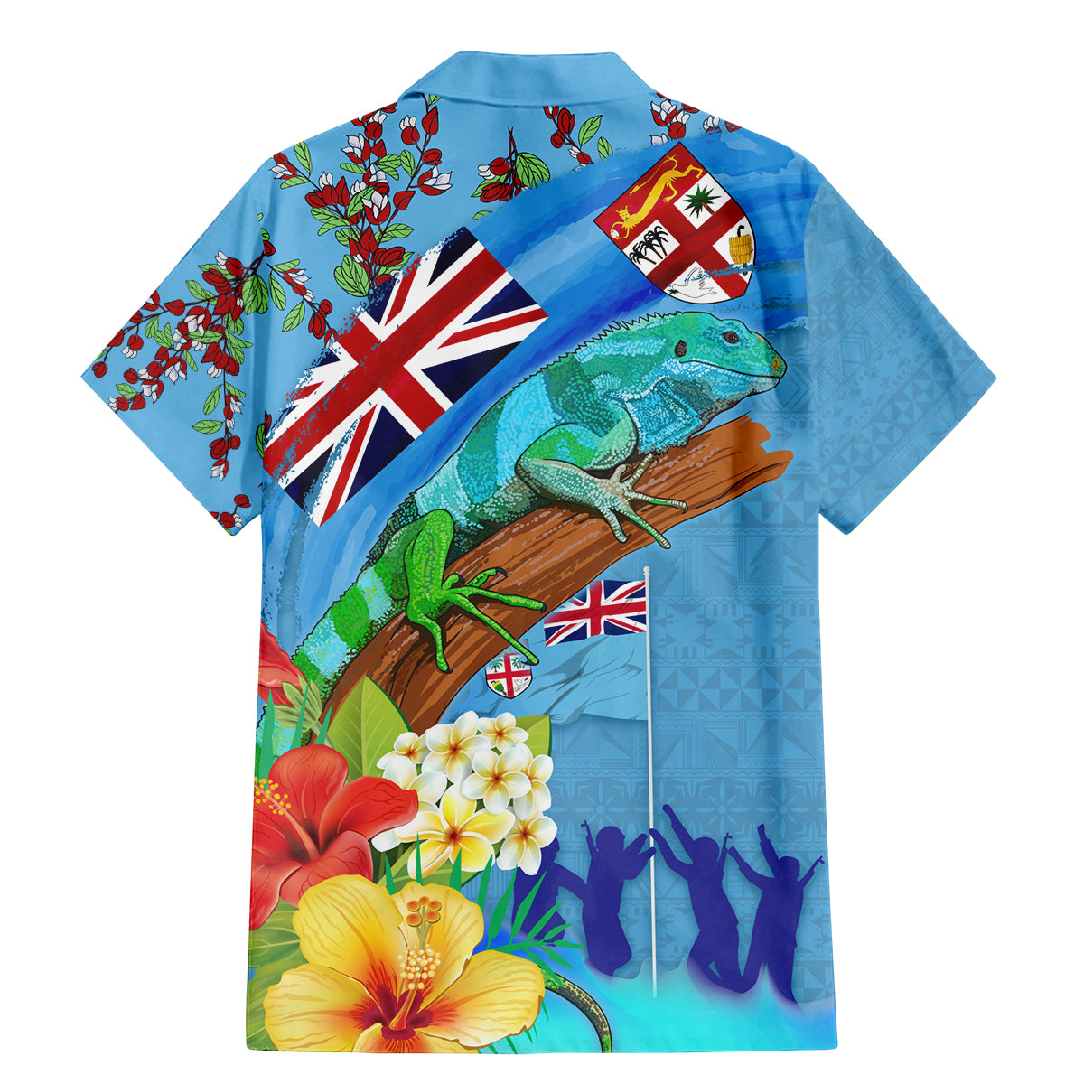 Fiji Day Family Matching Mermaid Dress and Hawaiian Shirt Tagimoucia Flower and Melanesia Pattern LT03 - Polynesian Pride