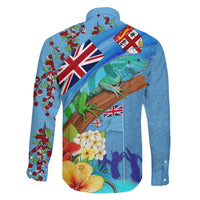 Fiji Day Family Matching Off Shoulder Maxi Dress and Hawaiian Shirt Tagimoucia Flower and Melanesia Pattern LT03 - Polynesian Pride