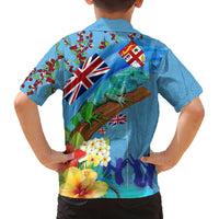 Fiji Day Family Matching Summer Maxi Dress and Hawaiian Shirt Tagimoucia Flower and Melanesia Pattern LT03 - Polynesian Pride