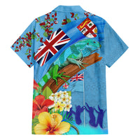 Fiji Day Family Matching Tank Maxi Dress and Hawaiian Shirt Tagimoucia Flower and Melanesia Pattern LT03 - Polynesian Pride