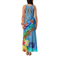 Fiji Day Family Matching Tank Maxi Dress and Hawaiian Shirt Tagimoucia Flower and Melanesia Pattern LT03 - Polynesian Pride