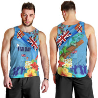 Fiji Day Men Tank Top Tagimoucia Flower and Melanesia Pattern LT03 - Polynesian Pride