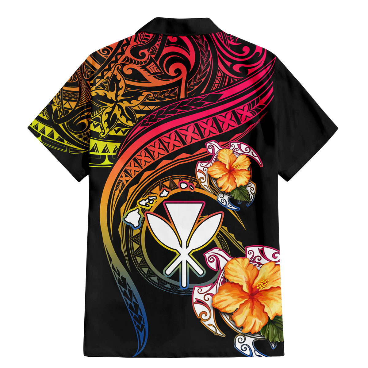 Polynesia Hawaii Turtle Day Family Matching Mermaid Dress and Hawaiian Shirt Hibiscus and Kanaka Maoli LT03 - Polynesian Pride