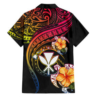 Polynesia Hawaii Turtle Day Family Matching Off Shoulder Short Dress and Hawaiian Shirt Hibiscus and Kanaka Maoli LT03 - Polynesian Pride