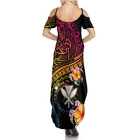 Polynesia Hawaii Turtle Day Family Matching Summer Maxi Dress and Hawaiian Shirt Hibiscus and Kanaka Maoli LT03 - Polynesian Pride