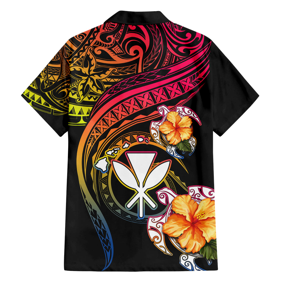 Polynesia Hawaii Turtle Day Family Matching Tank Maxi Dress and Hawaiian Shirt Hibiscus and Kanaka Maoli LT03 - Polynesian Pride