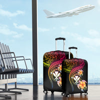 Polynesia Hawaii Turtle Day Luggage Cover Hibiscus and Kanaka Maoli