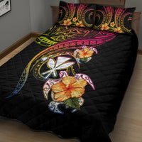 Polynesia Hawaii Turtle Day Quilt Bed Set Hibiscus and Kanaka Maoli LT03 - Polynesian Pride