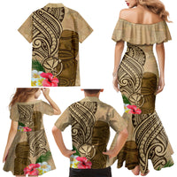 Hawaii Kanaloa Tiki Family Matching Mermaid Dress and Hawaiian Shirt Polynesian Tattoo and Tapa Pattern LT03 - Polynesian Pride