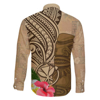 Hawaii Kanaloa Tiki Family Matching Summer Maxi Dress and Hawaiian Shirt Polynesian Tattoo and Tapa Pattern LT03 - Polynesian Pride