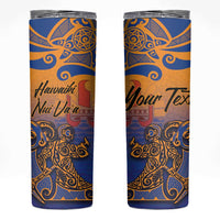 Hawaiki Nui Va'a Solo French Polynesia Skinny Tumbler Sunset Color LT03 Yellow - Polynesian Pride