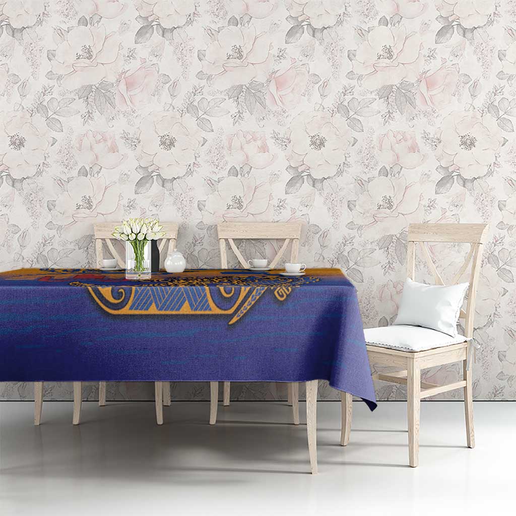 Hawaiki Nui Va'a Solo French Polynesia Tablecloth Sunset Color
