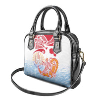 Hawaiki Nui Va'a Solo French Polynesia Shoulder Handbag Red Color