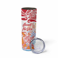 Hawaiki Nui Va'a Solo French Polynesia Skinny Tumbler Red Color LT03 - Polynesian Pride