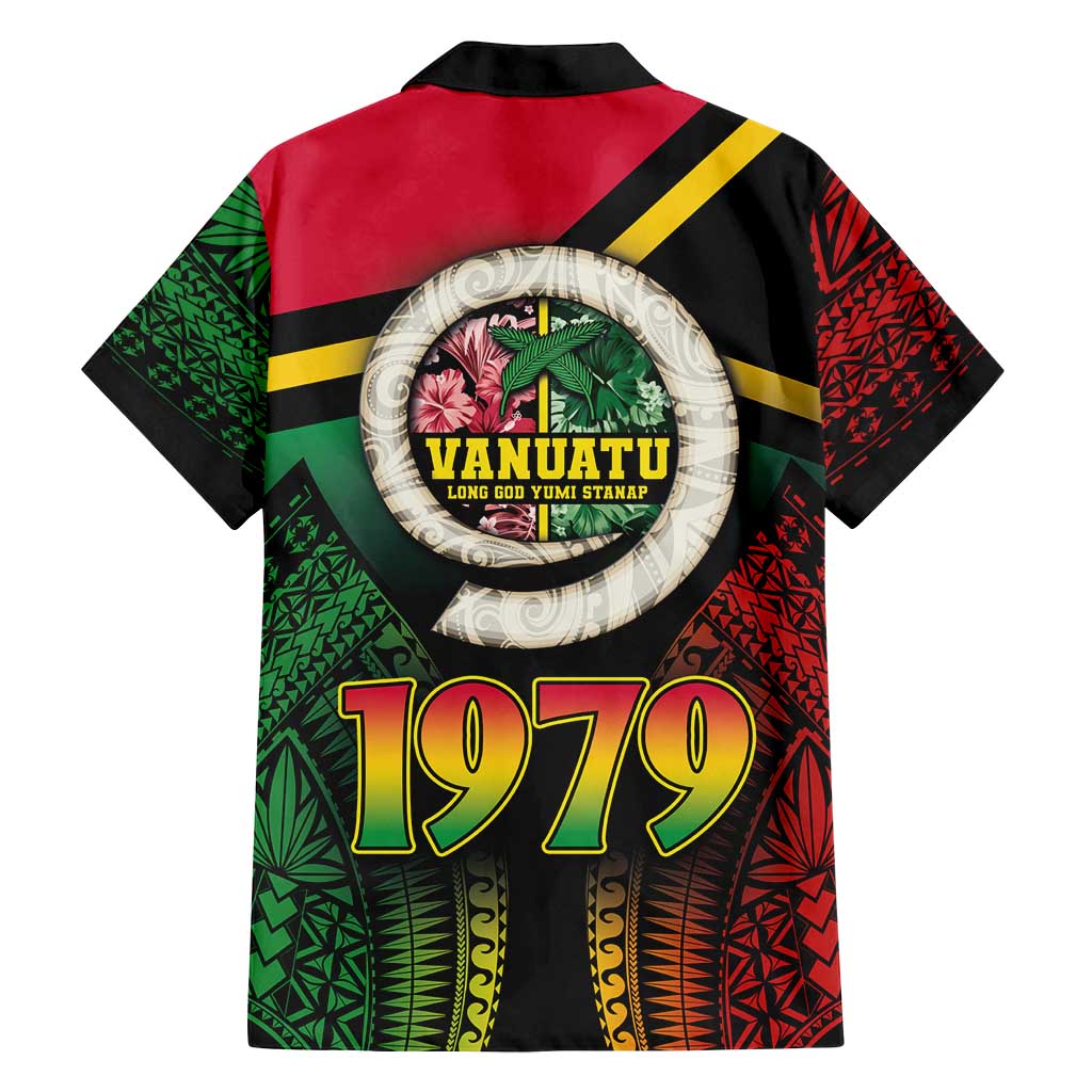 Vanuatu Constitution Day Family Matching Long Sleeve Bodycon Dress and Hawaiian Shirt Polynesian Tattoo and Pig Tusk Since 1979 LT03 - Polynesian Pride