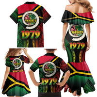 Vanuatu Constitution Day Family Matching Mermaid Dress and Hawaiian Shirt Polynesian Tattoo and Pig Tusk Since 1979 LT03 - Polynesian Pride