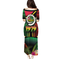 Vanuatu Constitution Day Family Matching Puletasi and Hawaiian Shirt Polynesian Tattoo and Pig Tusk Since 1979 LT03 - Polynesian Pride