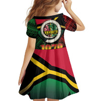 Vanuatu Constitution Day Family Matching Short Sleeve Bodycon Dress and Hawaiian Shirt Polynesian Tattoo and Pig Tusk Since 1979 LT03 - Polynesian Pride