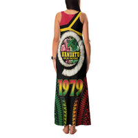 Vanuatu Constitution Day Family Matching Tank Maxi Dress and Hawaiian Shirt Polynesian Tattoo and Pig Tusk Since 1979 LT03 - Polynesian Pride