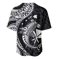 Aloha Hawaii Hammerhead Shark Baseball Jersey Black Kakau and Polynesian Tattoo LT03 - Polynesian Pride