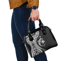 Aloha Hawaii Hammerhead Shark Shoulder Handbag Black Kakau and Polynesian Tattoo LT03 - Polynesian Pride