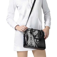 Aloha Hawaii Hammerhead Shark Shoulder Handbag Black Kakau and Polynesian Tattoo LT03 - Polynesian Pride
