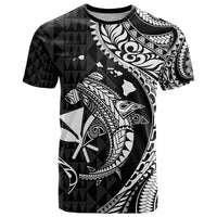 Aloha Hawaii Hammerhead Shark T Shirt Black Kakau and Polynesian Tattoo LT03 Black - Polynesian Pride