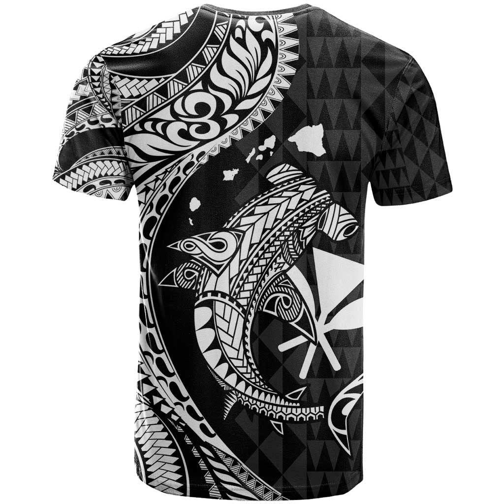 Aloha Hawaii Hammerhead Shark T Shirt Black Kakau and Polynesian Tattoo LT03 - Polynesian Pride