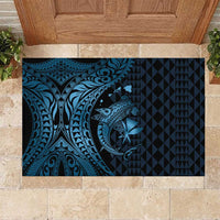 Aloha Hawaii Hammerhead Shark Rubber Doormat Blue Kakau and Polynesian Tattoo LT03 Blue - Polynesian Pride
