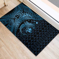 Aloha Hawaii Hammerhead Shark Rubber Doormat Blue Kakau and Polynesian Tattoo LT03 - Polynesian Pride