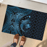 Aloha Hawaii Hammerhead Shark Rubber Doormat Blue Kakau and Polynesian Tattoo LT03 - Polynesian Pride