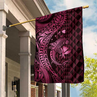 Aloha Hawaii Hammerhead Shark Garden Flag Pink Kakau and Polynesian Tattoo LT03 House Flag Pink - Polynesian Pride