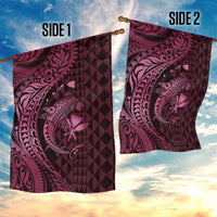 Aloha Hawaii Hammerhead Shark Garden Flag Pink Kakau and Polynesian Tattoo LT03 - Polynesian Pride