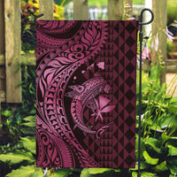 Aloha Hawaii Hammerhead Shark Garden Flag Pink Kakau and Polynesian Tattoo LT03 Garden Flag Pink - Polynesian Pride