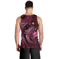Aloha Hawaii Hammerhead Shark Men Tank Top Pink Kakau and Polynesian Tattoo LT03 - Polynesian Pride