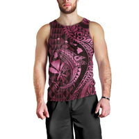 Aloha Hawaii Hammerhead Shark Men Tank Top Pink Kakau and Polynesian Tattoo LT03 - Polynesian Pride