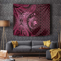 Aloha Hawaii Hammerhead Shark Tapestry Pink Kakau and Polynesian Tattoo LT03 - Polynesian Pride