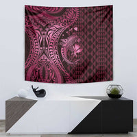 Aloha Hawaii Hammerhead Shark Tapestry Pink Kakau and Polynesian Tattoo LT03 - Polynesian Pride