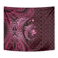 Aloha Hawaii Hammerhead Shark Tapestry Pink Kakau and Polynesian Tattoo LT03 - Polynesian Pride