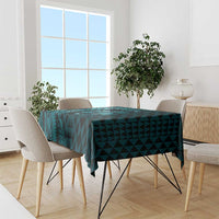 Aloha Hawaii Hammerhead Shark Tablecloth Turquoise Kakau and Polynesian Tattoo LT03