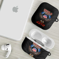 American Samoa Fautasi AirPods Case Pago Pago Aeto and Iseula o le Moana of Fagatogo Black Color LT03 - Polynesian Pride