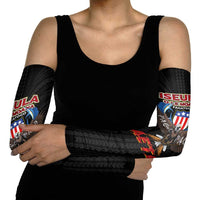 American Samoa Fautasi Arm Sleeves Pago Pago Aeto and Iseula o le Moana of Fagatogo Black Color LT03 - Polynesian Pride