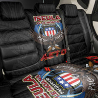 American Samoa Fautasi Back Car Seat Cover Pago Pago Aeto and Iseula o le Moana of Fagatogo Black Color LT03 - Polynesian Pride