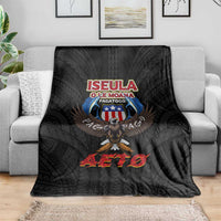 American Samoa Fautasi Blanket Pago Pago Aeto and Iseula o le Moana of Fagatogo Black Color LT03 - Polynesian Pride