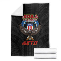 American Samoa Fautasi Blanket Pago Pago Aeto and Iseula o le Moana of Fagatogo Black Color LT03 - Polynesian Pride